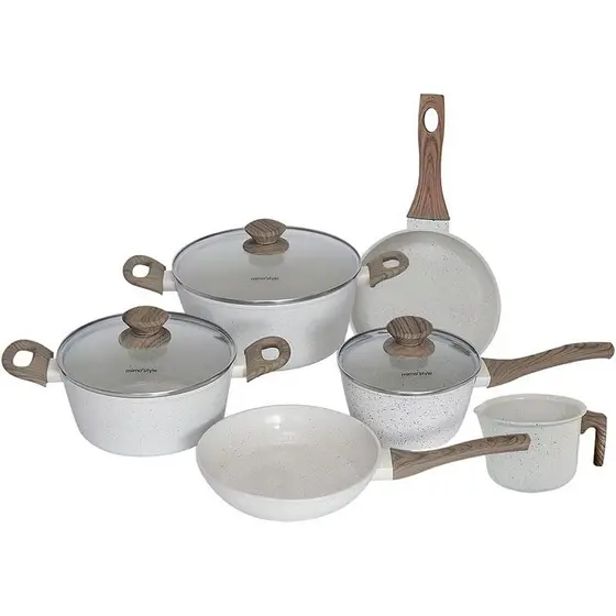 Jogo de Panelas Com 6 Peças Mimo Style Cook Mármol - 10215 P