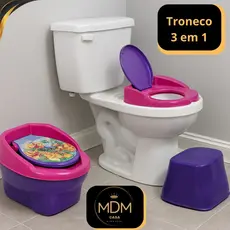 Troninho Infantil 3 em 1 Menino Menina Assento Penico de Transição Educativo