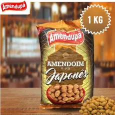 Amendoim tipo Japonês Amendupã - Salgado - Muito Crocante - Pacote 1 Kg