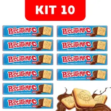 Biscoito Recheado Passatempo Bolacha Kit 10 Pacotes 130g - Nestlé