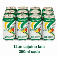 Kit 12 Latas Cajuína 350ml Refrigerante De Caju - São Geraldo