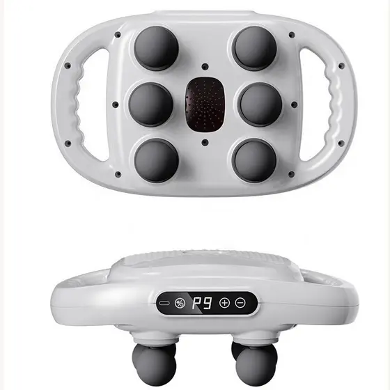 Massageador Elétrico Corporal com 6 Pontas – Pistola de Massagem Muscular Profunda