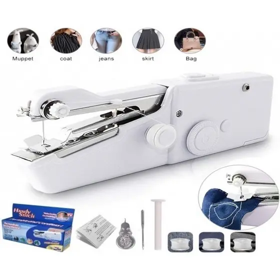 Mini Portátil Máquinas De Costura Ponto Acessível Costurar Costura Sem Fio Roupas Tecidos simplus