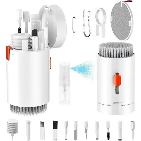 Kit De Limpeza 20 Em 1 De Tela Limpador De Teclado Com Escova Laptop Airpod Para Câmera Monitor De Computador De Mesa