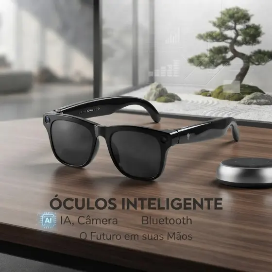 Óculos Inteligente IA XK One Pro Câmera HD 8MP Bluetooth Wi-Fi Open-Ear Lentes Fotocrômicas Simplus