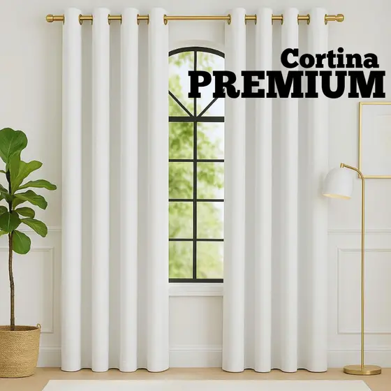 Cortina PREMIUM 7,00 x 2,50 - Ideal para Decoração, Quarto, Sala, Escritório, Parede Inteira