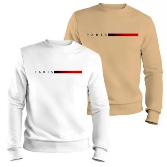 kit 2 Moletom Masculino Gola Careca Flanelado Blusa De Frio Unissex Algodão  P/M/G/GG.PARISVELHO