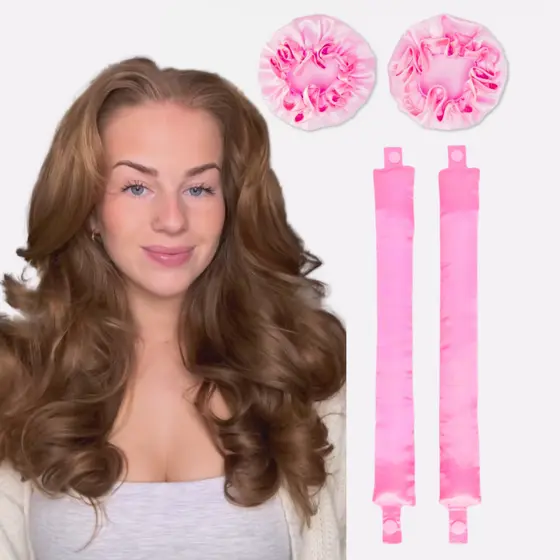Mini Modelador de Cabelo em Cetim para Modelagem Sem Calor