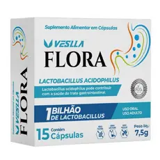 Flora Lactobacillus Acidophilus 1 Bi Veslla 15 Cápsulas Probiótico