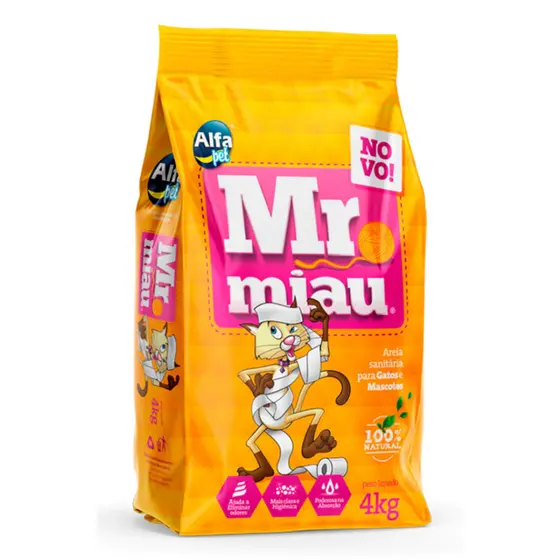 Areia Higiênica Para Gatos Mr. Miau 4kg