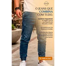 Calça Masculina Premium Jogger Jeans Skinny Moda 2026 Calça Adulto