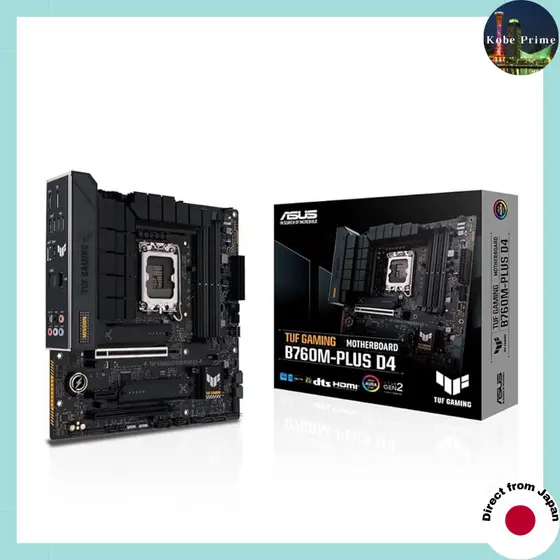 ASUS TUF GAMING B760M-PLUS D4 Motherboard with LGA1700 B760 DDR4 mATX, compatible with Intel 14th, 13th, and 12th Gen CPUs