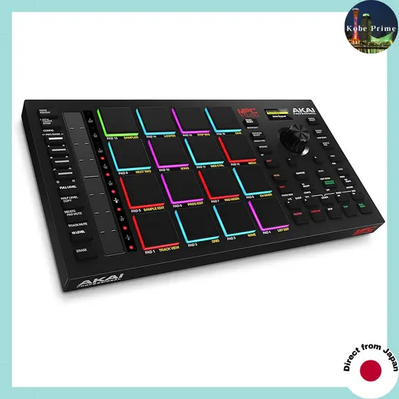 Controlador MIDI Profissional Akai Com Almofadas De Bateria Sensíveis À Velocidade De Tamanho Real Retroiluminadas RGB (16) , Faixa De Toque Atribuída E Display LCD Colorido , Inclui Software MPC , Estúdio .
