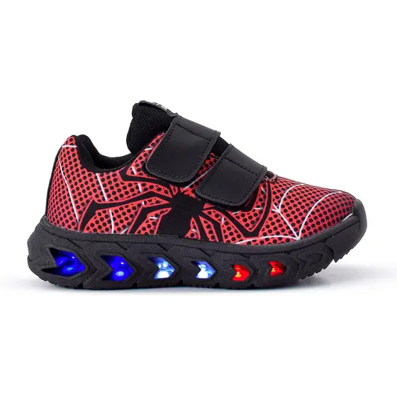 Tenis De Led Aranha Infantil Masculino Meninos Macio Calce Facil