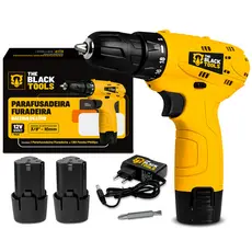 Parafusadeira Furadeira Sem Fio 02 Baterias 12v 3/8 Bivolt Com Acessórios