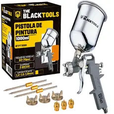 Pistola Pintura Gravidade Caneca 1000 Ml Rosca 1/4 Btpt1000 The Black Tools