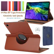 Capa para Samsung Galaxy Tab A9 Plus 11" SM-X210 SM-X216 Giratória 360° com Suporte Auto Sleep Wake