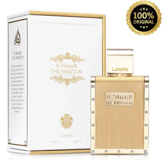 Perfume Masculino The Kingdom Lattafa Eau de Parfum 100ml Original Importado Alta Performance e Sofisticação