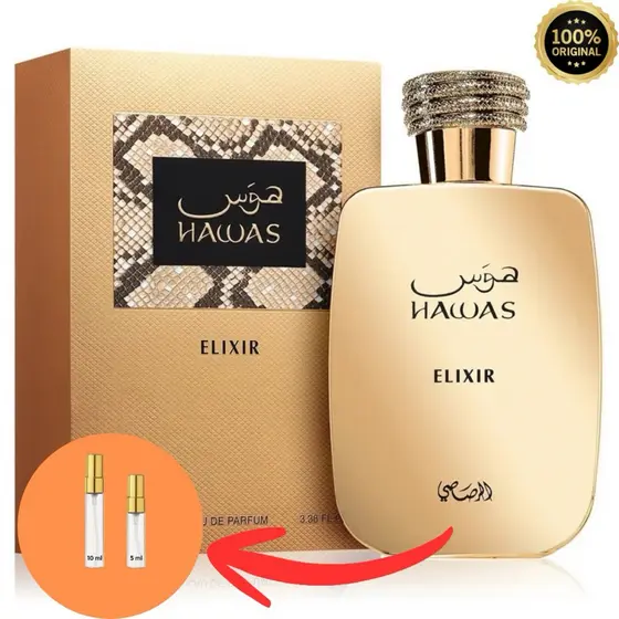 Perfume Masculino Hawas Elixir Importado Alta Fixação e Intensidade