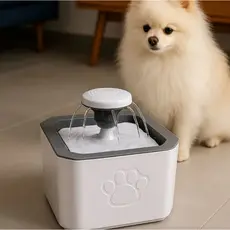 Bebedouro Fonte Automática Pets 2,5 Litros Filtro De Tripla Ação 3 Modos De Saída De Água