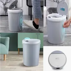Lixeira Recarregável 12l Com Sensor De Proximidade Automática Banheiro Cozinha Lixo Inteligente