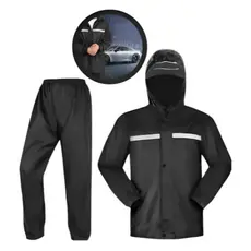 Capa De Chuva Motoqueiro Com Viseira Impermeável Reforçada Conjunto Calça Jaqueta