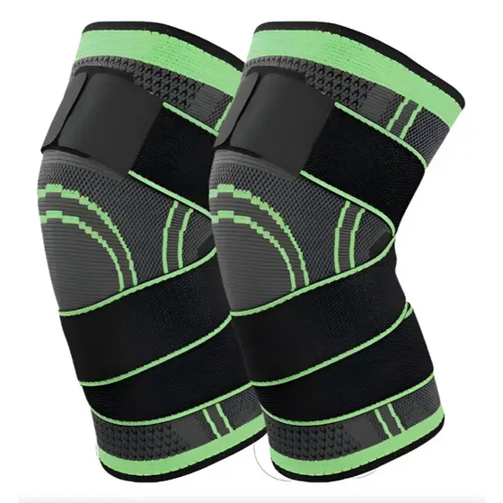 KIT 02 Joelheira Esportiva Compressão 360° com Faixa Ajustável Suporte para Corrida Academia e Crossfit