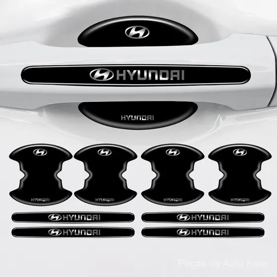 Para Hyundai Tucson I30n I35 Accent Veloster Solaris Kona Elantra Capa Protetora de Maçaneta de Carro Adesivo