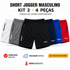 Bermudas Dry Fit Masculina com Refletivo Short Esportivo para Corrida Academia Caminhada e Treino