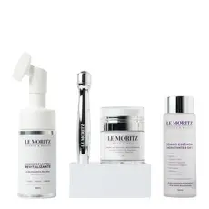Kit Skincare e Hidratação Pele Madura Espuma de Limpeza, Tônico 8 em 1, Creme Antirrugas e Sérum Olhos Le Moritz