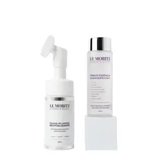 Kit Limpeza do Rosto com Tônico Hidratante 8 em 1 + Mousse de Limpeza Hidratante para Pele 40+ Le Moritz