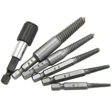 KIT 6 BROCA ROSCA FURADEIRA PARAFUSADEIRA EXTRATORA PARAFUSO