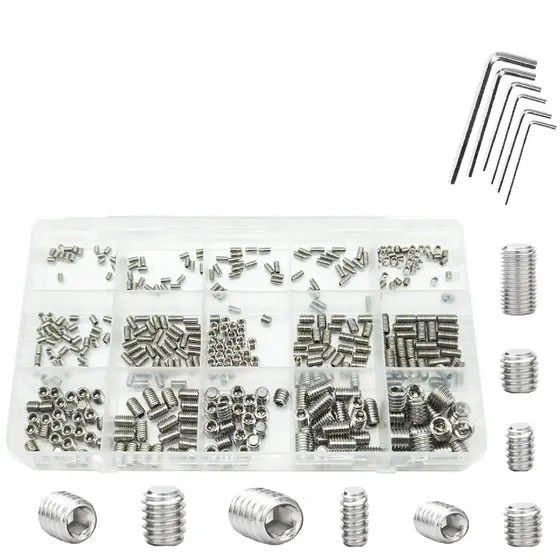 400 PARAFUSO SEM CABEÇA CHAVE ALLEN M2,5 M3 M4 M5 M6 M8 INOX
