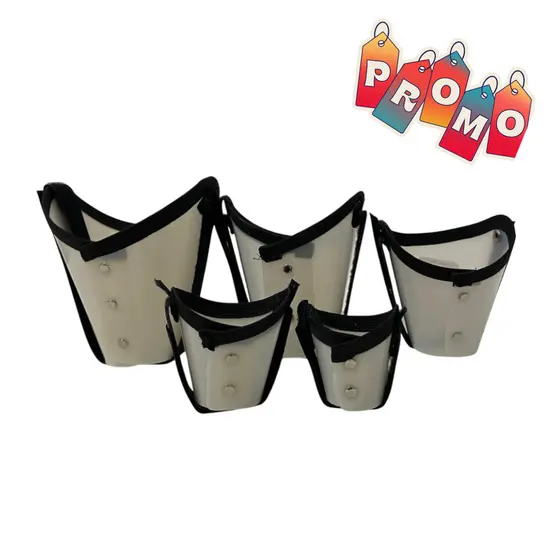 Kit Focinheira de Polipropileno Com Borda Costurada do Nº 1 ao Nº 5 para Cães