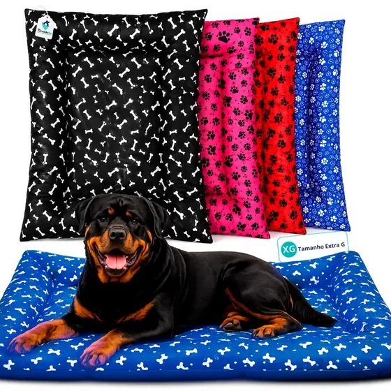 Cama Colchonete Pet 1,30m X 1,00m Grande GG para Cachorro Gato Confortável Lavável C/ Zíper Macia Resistente