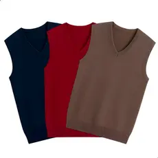 Colete Masculino Tricot Social Pavani em Lã com Decote V Ideal para Inverno Look Casual ou Profissional Elegante