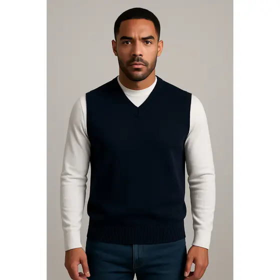 Colete Masculino Tricô Social Inverno Elegante Casual Lã Quente P M G GG Diversas Cores Moda Clássica Look Atual