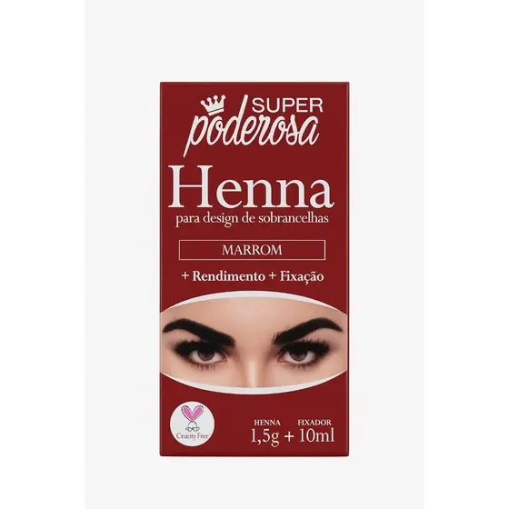 HENNA SUPER PODEROSA COM CORES 1,5G + FIXADOR 10 ML