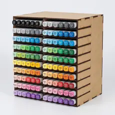 Suporte de Canetas Touch em MDF Organizador Profissional Porta Marcadores Artísticos Alta Capacidade Durável