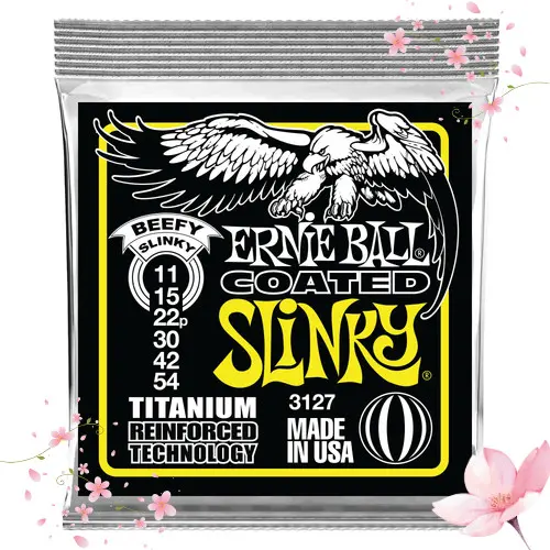 [Diretamente do Japão]【Produto Original】 ERNIE BALL 3127 cordas de guitarra elétrica (11-54) COATED BEEFY SLINKYquantid