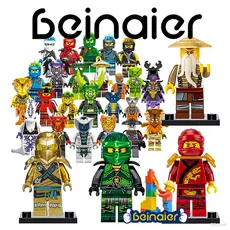 Mini bonecos, brinquedos de blocos de construção Ninja, presentes de aniversário