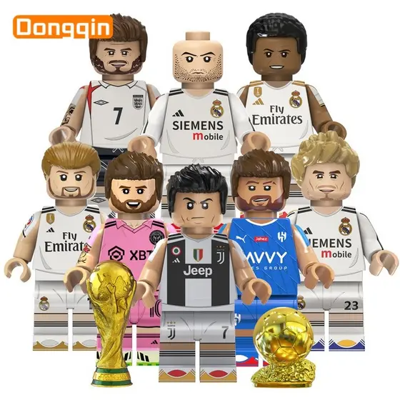 Estrela de futebol Harland Berlin, Ilm Monbap, Beckham, Sidney Macy, Ronaldor, Blocos de construção, Bonecos, Brinquedos