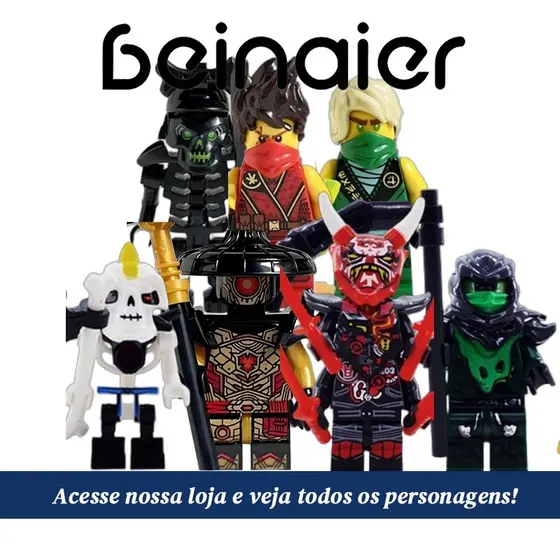Boneca Ninja Mini Bloco de Construção | Adequado como brinquedos e colecionáveis como presentes