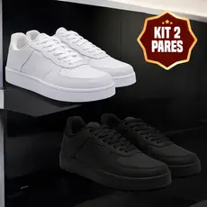 KIT 2 PARES - Tênis Masculino Feminino Casual Confortável Dia a Dia 34 ao 43 - Promoção