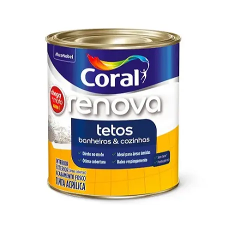 Tinta Acrílica Fosca Chega De Mofo Branco 900ml e 3,6l- Coral