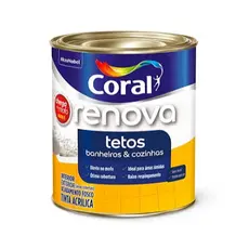Tinta Acrílica Fosca Chega De Mofo Branco 900ml e 3,6l- Coral