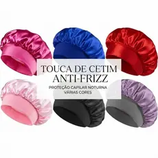 Touca De Cetim Premium Ant Frizz - COM FAIXA, Confortável Para Dormir e Banho