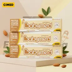 Kit Creme pomada para assadura Babymed Amêndoas hidratação vitamina E e A  Bebê criança Cimed 45g