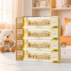 Kit C/4 Creme pomada para assadura Babymed Amêndoas hidratação vitamina E e A Bebê criança Cimed 45g