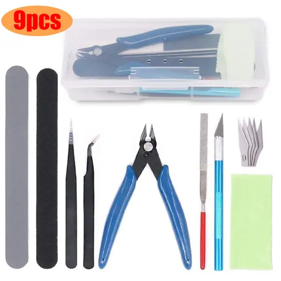 Kit de Ferramentas 9 peças para Hobby Impressora 3D Model Kit Alicate de Corte Diagonal